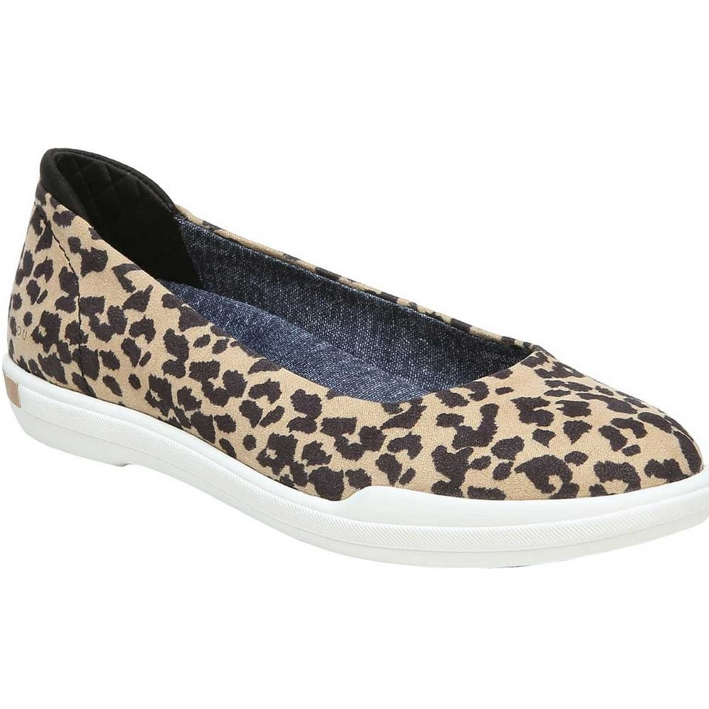 DR. SCHOLL’S RISE SHINE BALLET FLAT IN TAN & BLACK LEOPARD - SIZE 6.5 - NIB!
